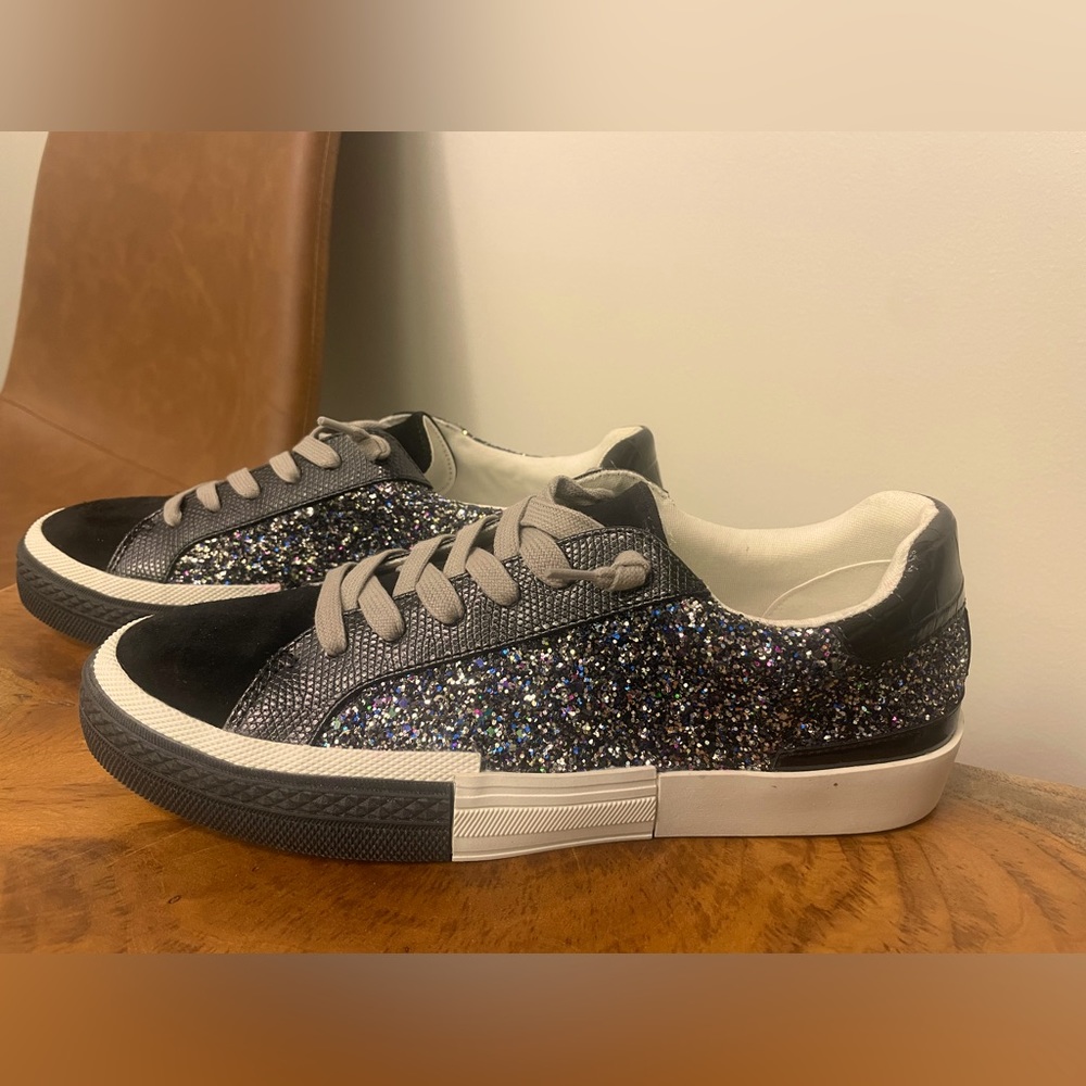 Black & Glitter Sneakers
